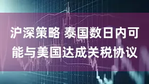 沪深策略 泰国数日内可能与美国达成关税协议